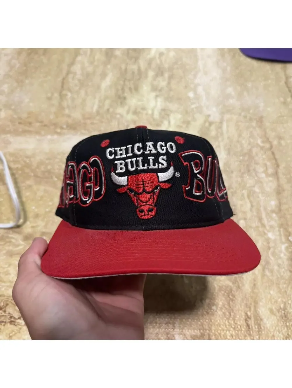 Vintage Chicago Bulls Drew Pearson Graffiti SnapBack Hat C